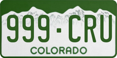 CO license plate 999CRU