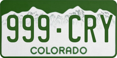 CO license plate 999CRY