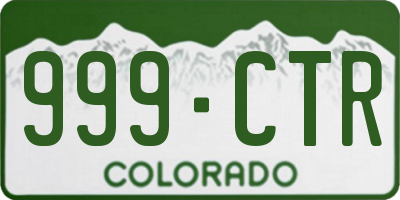 CO license plate 999CTR
