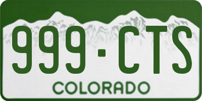 CO license plate 999CTS
