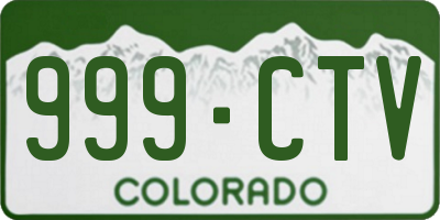 CO license plate 999CTV