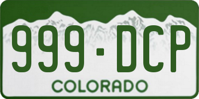 CO license plate 999DCP