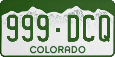 CO license plate 999DCQ