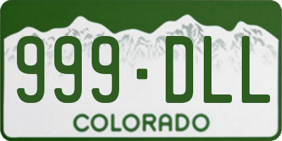 CO license plate 999DLL