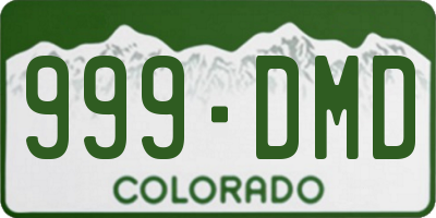 CO license plate 999DMD