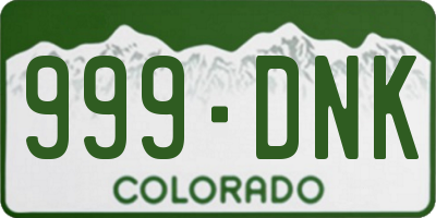 CO license plate 999DNK