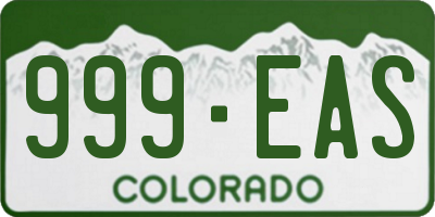 CO license plate 999EAS