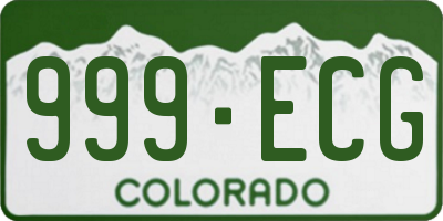 CO license plate 999ECG