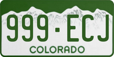 CO license plate 999ECJ