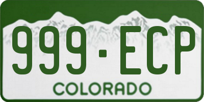 CO license plate 999ECP