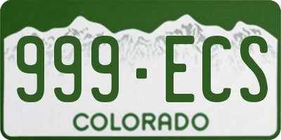 CO license plate 999ECS