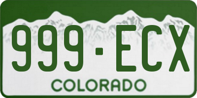CO license plate 999ECX