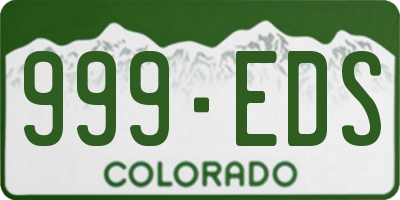 CO license plate 999EDS