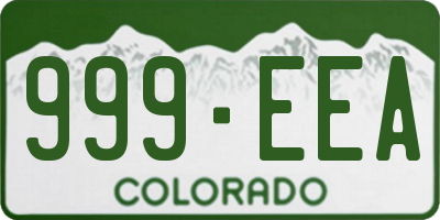 CO license plate 999EEA