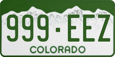 CO license plate 999EEZ