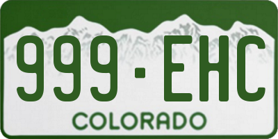 CO license plate 999EHC