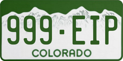CO license plate 999EIP