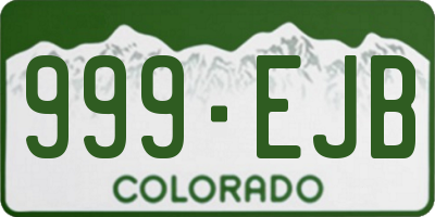 CO license plate 999EJB