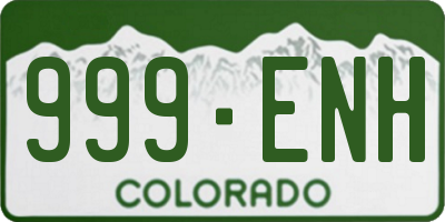 CO license plate 999ENH