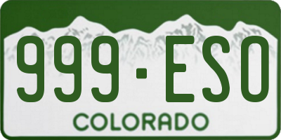CO license plate 999ESO