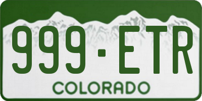 CO license plate 999ETR