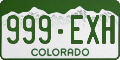CO license plate 999EXH