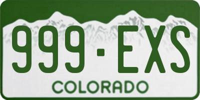 CO license plate 999EXS