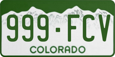 CO license plate 999FCV