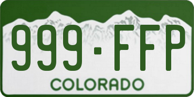 CO license plate 999FFP
