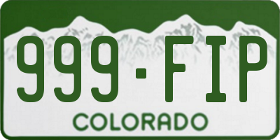 CO license plate 999FIP