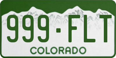 CO license plate 999FLT
