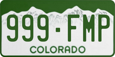 CO license plate 999FMP
