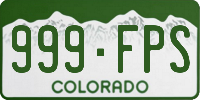 CO license plate 999FPS