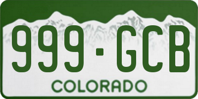 CO license plate 999GCB