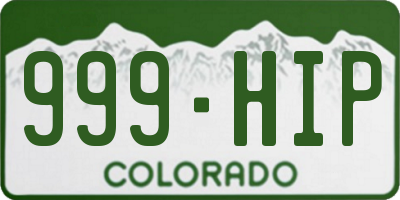 CO license plate 999HIP