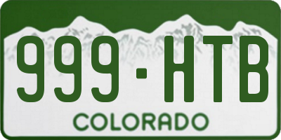 CO license plate 999HTB