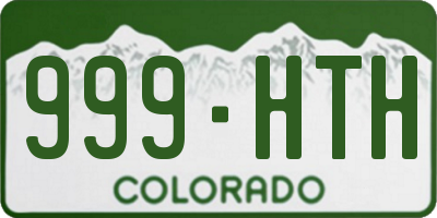 CO license plate 999HTH