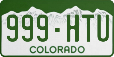 CO license plate 999HTU