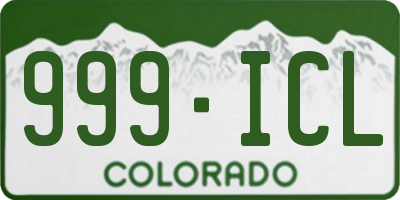 CO license plate 999ICL