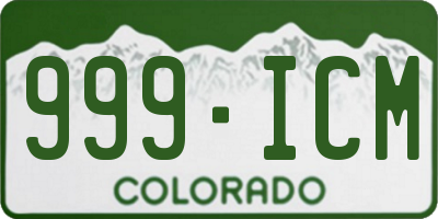 CO license plate 999ICM