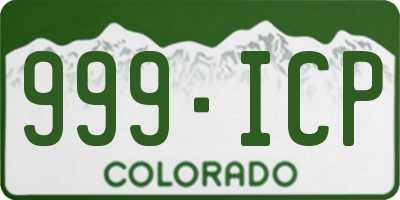 CO license plate 999ICP