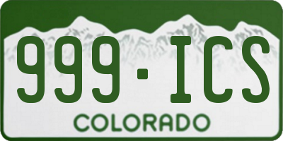 CO license plate 999ICS