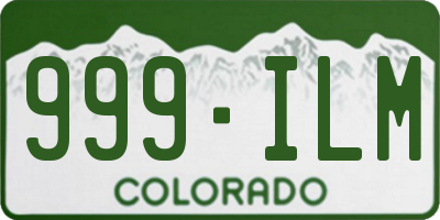 CO license plate 999ILM