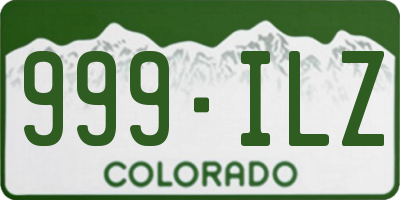 CO license plate 999ILZ
