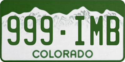 CO license plate 999IMB
