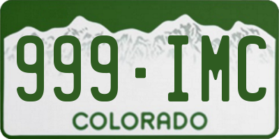 CO license plate 999IMC