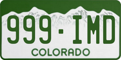 CO license plate 999IMD