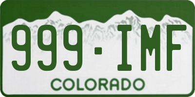 CO license plate 999IMF