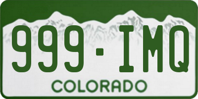 CO license plate 999IMQ
