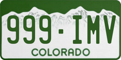 CO license plate 999IMV
